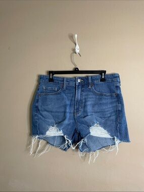 Old Navy Blue Distressed Denim Cutoff Shorts SZ 14